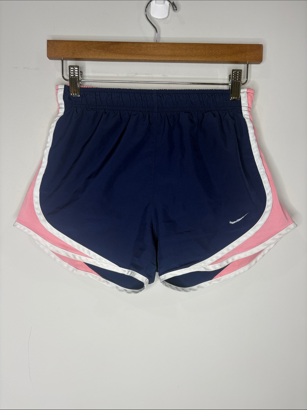 Nike Tempo Running Shorts Navy Blue Pink White XS